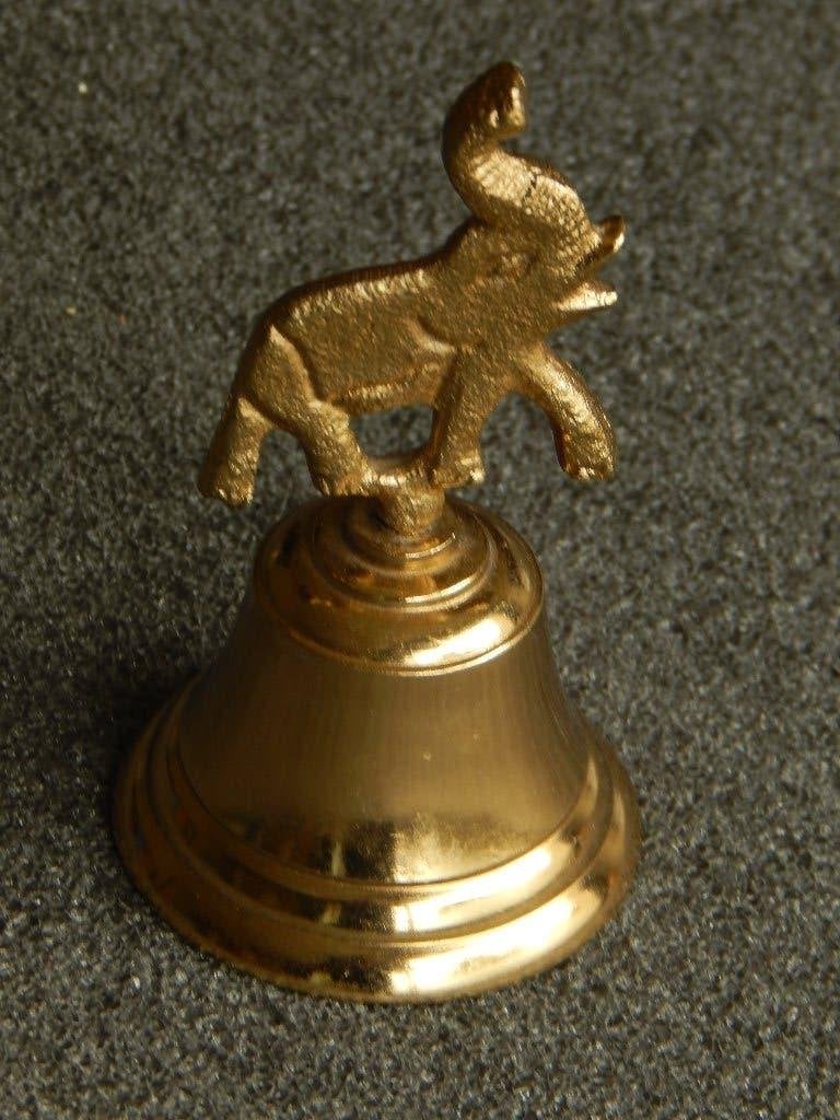 Messing tafelbel met olifant, Ophalen of Verzenden