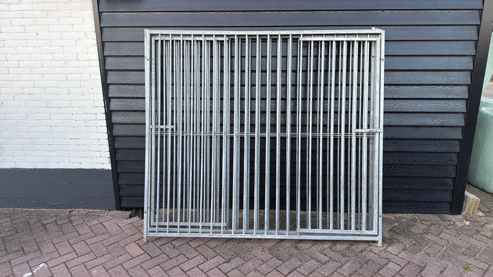 Gegalvaniseerde honden kennel 2x2x180 2 panelen met deur, Ophalen, Zo goed als nieuw, 110 cm of meer, 100 cm of meer