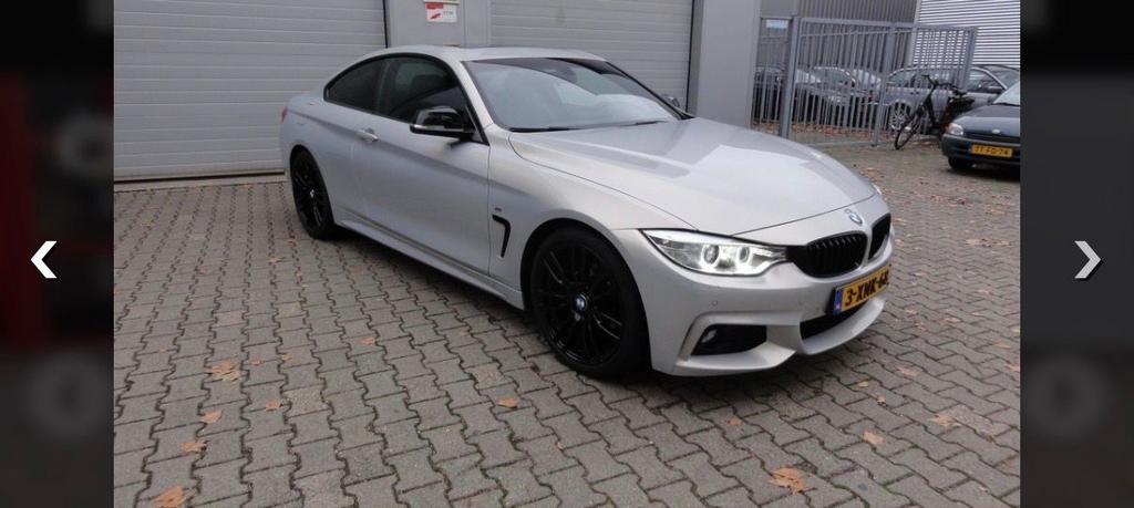 BMW 4-Serie 420IA 2.0 2014 Grijs, Auto's, BMW, Achterwielaandrijving, Zwart, 4 stoelen, 75 €/maand