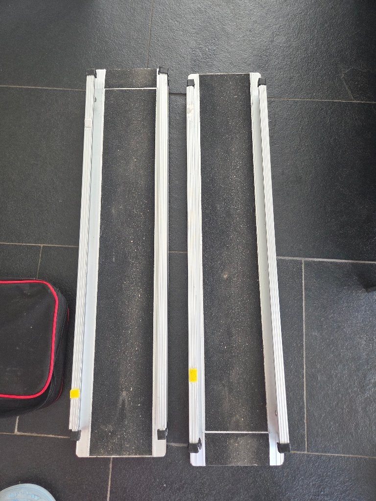 Telescopische rijplaten tot ca 1.5 m, Ophalen, Elektrische rolstoel