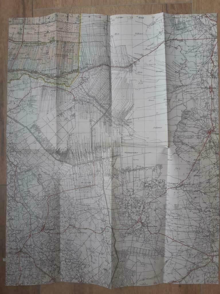 023 / Nieuw-Schoonebeek  stafkaart uit 1935, Ophalen of Verzenden, 1800 tot 2000, Landkaart, Zo goed als nieuw