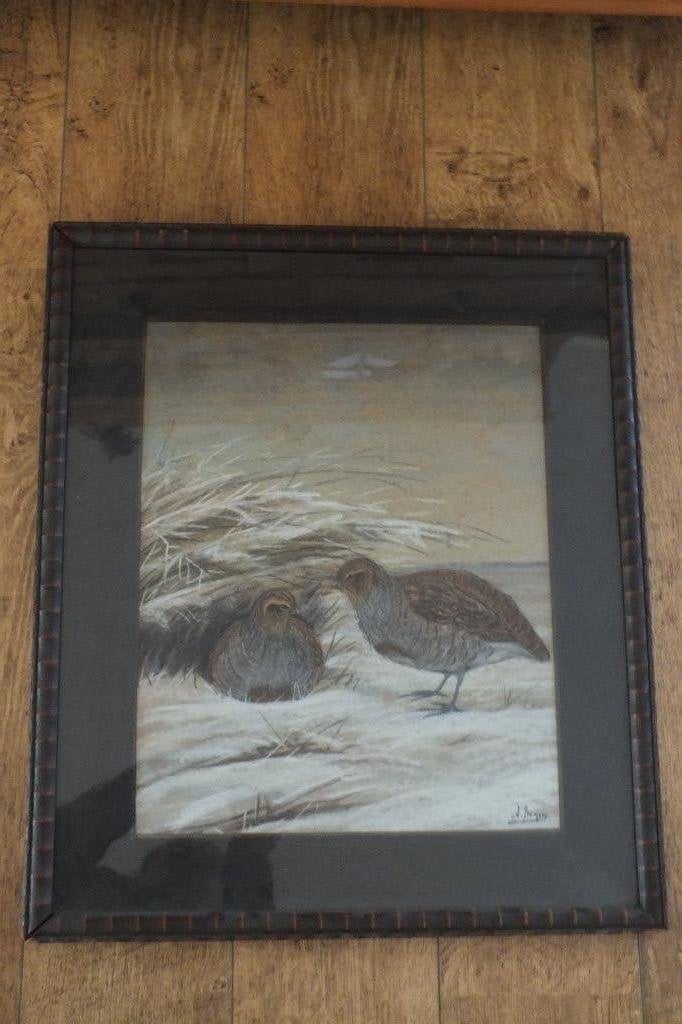 Aquarel van A. Segers,, Antiek en Kunst, Ophalen, Realistisch, Aquarel, Dieren