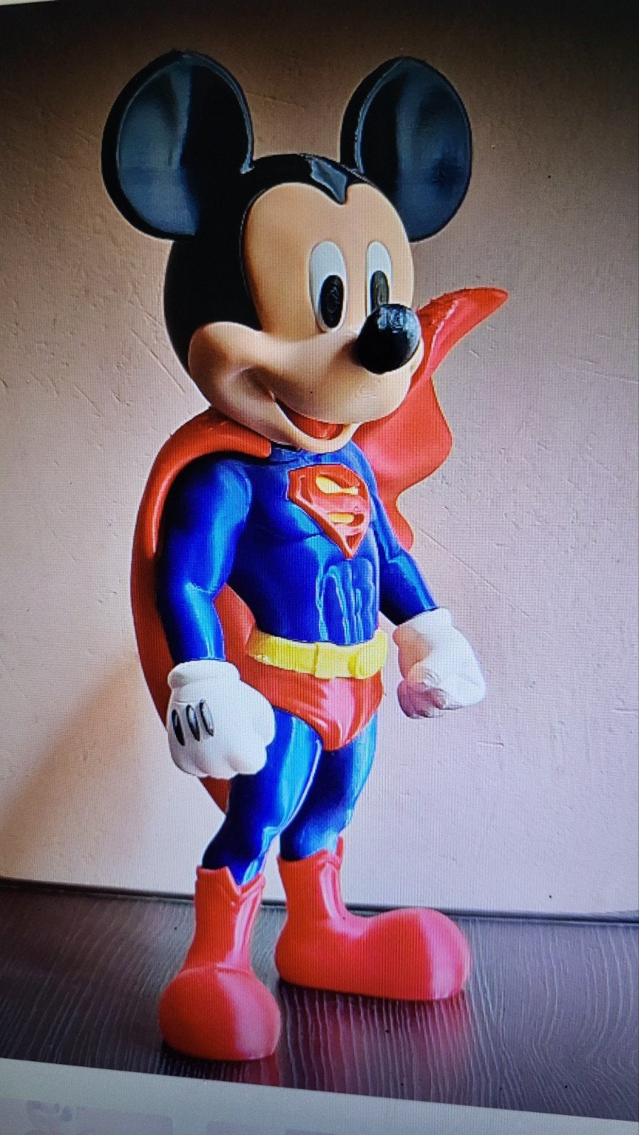 Mickey Mouse Superman Beeld - Uniek Verzamelobject, Verzamelen, Ophalen of Verzenden, Nieuw
