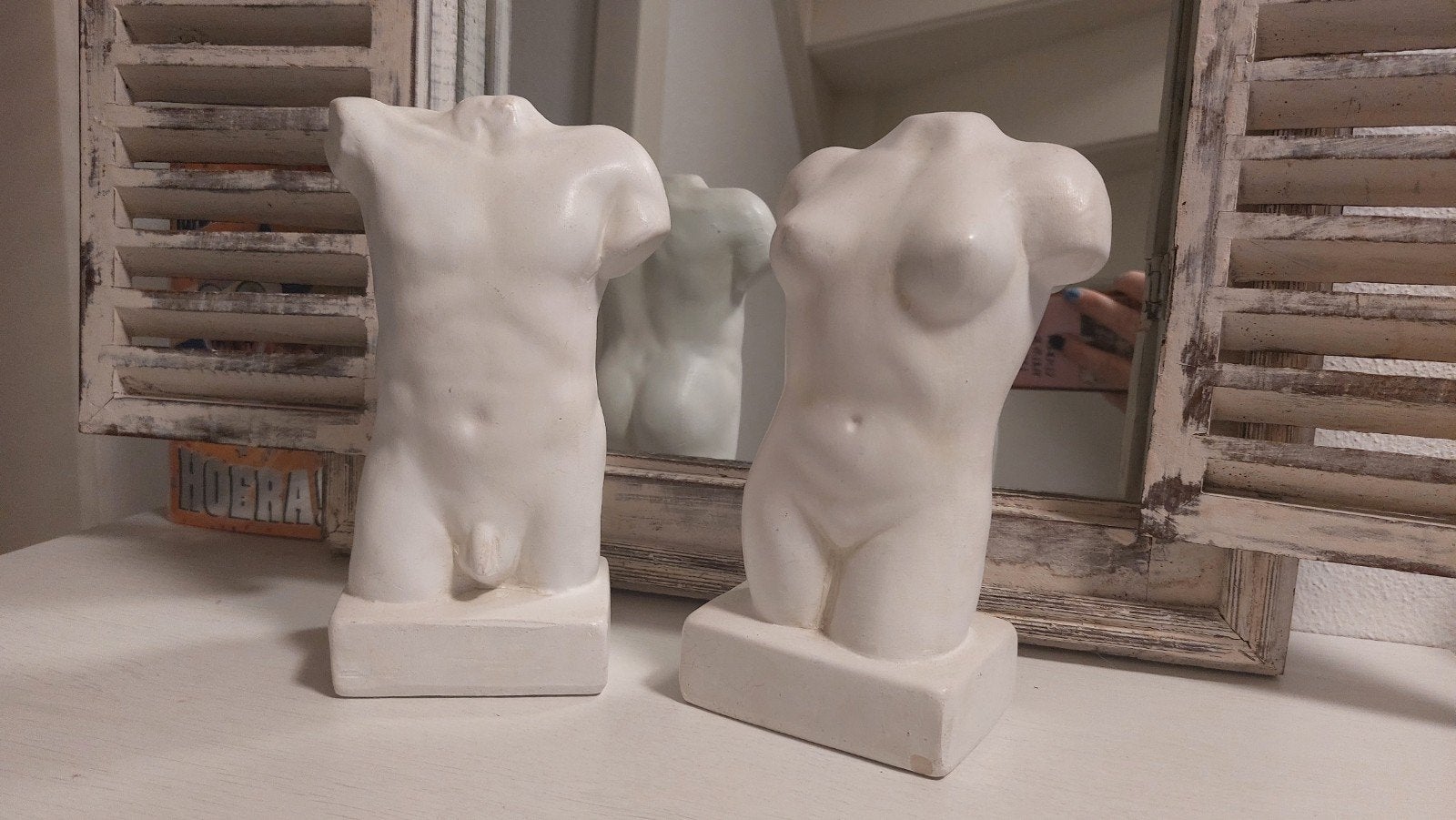Set van 2 Gipsen Sculpturen van Lichaam, Ophalen of Verzenden, Zo goed als nieuw