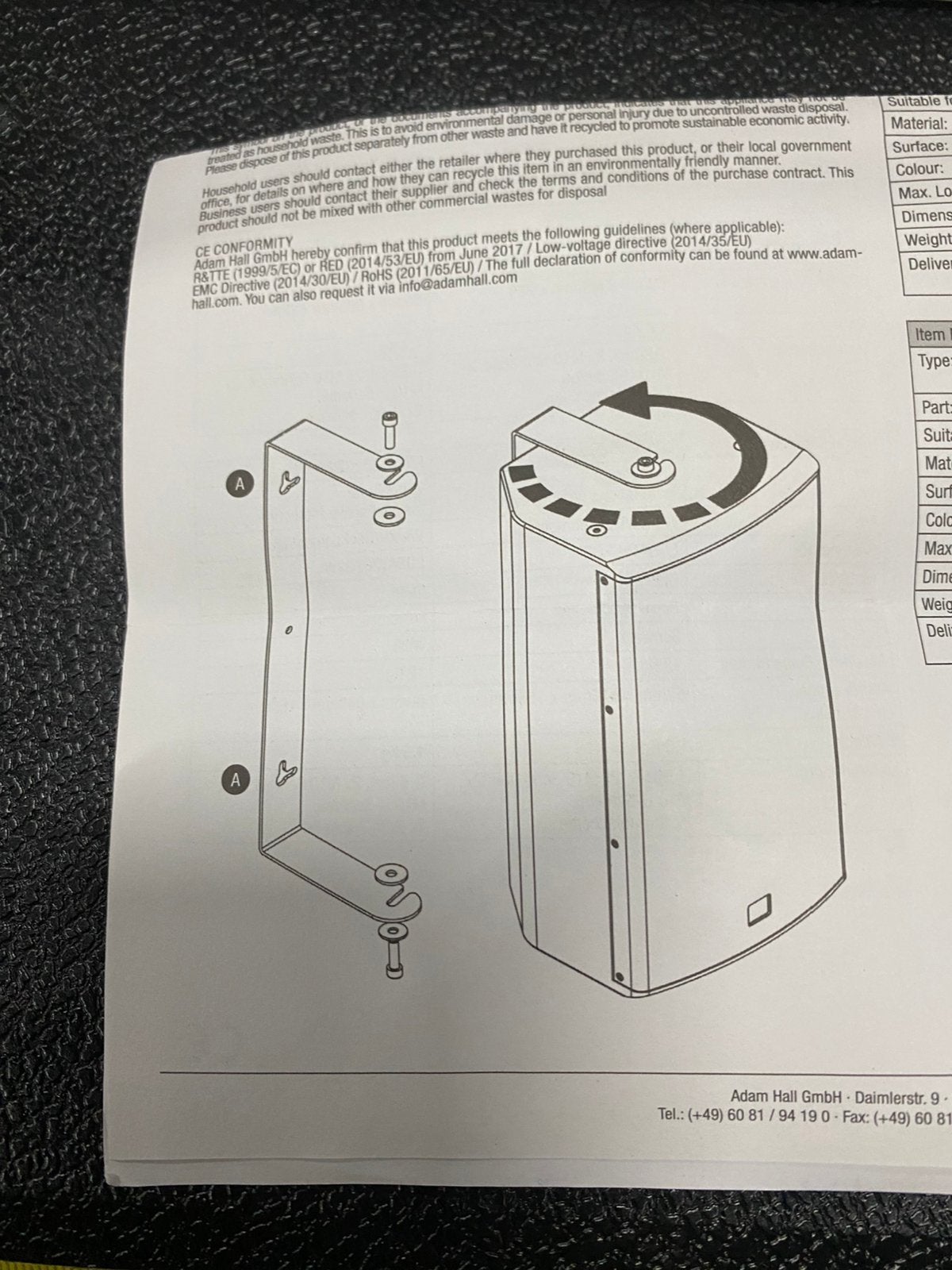 Set van 2 LD Systems muurbeugels voor Sat 10 speaker, Ophalen of Verzenden, Nieuw, Speaker