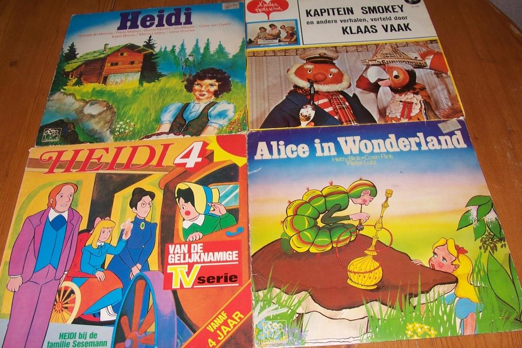 8 lp's sprookjes o.a. oebele- heidi-, Gebruikt, Ophalen of Verzenden, Verhaal of Sprookje, 12 inch