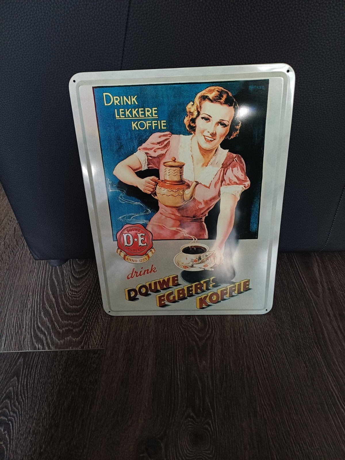 Douwe Egberts Koffie Reclamebord - Vintage Stijl, Verzamelen, Merken en Reclamevoorwerpen, Ophalen of Verzenden, Zo goed als nieuw
