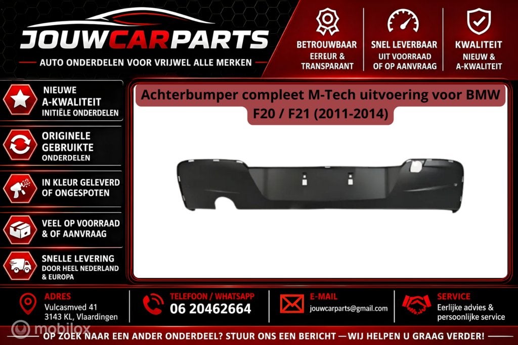 diffuser BMW 1-serie F20 F21 ('11->) m tech / m paket, Nieuw, Ophalen of Verzenden, BMW, Achter bumper