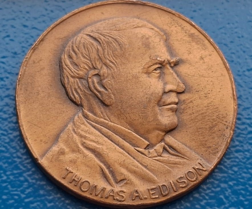 Penning 100ste geboortedag van Thomas Edison (1847-1947), Verzenden, Overige materialen, Nederland