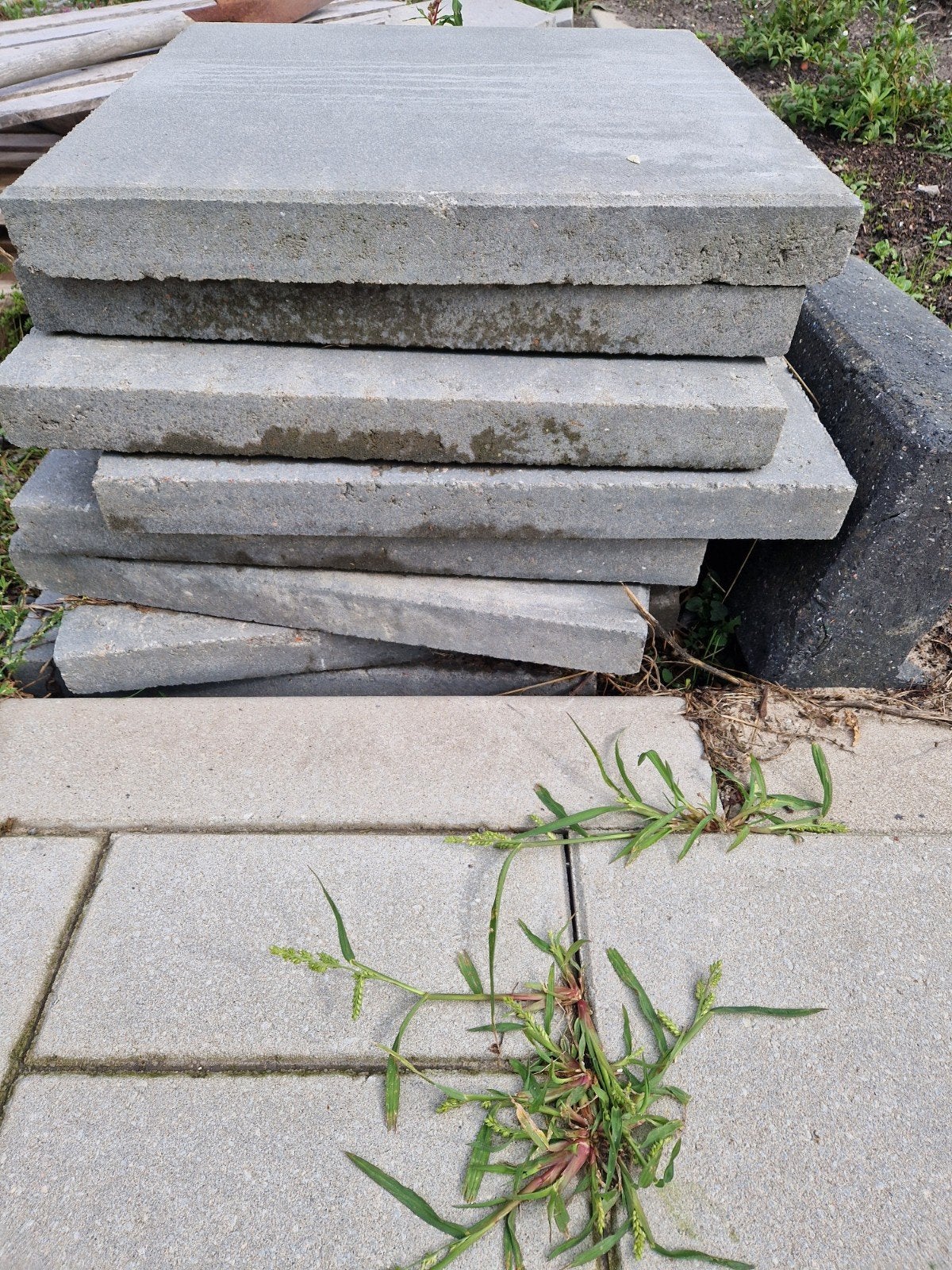 GRATIS tegels 50x50, Tuin en Terras, Ophalen, Gebruikt, Beton, Terrastegels