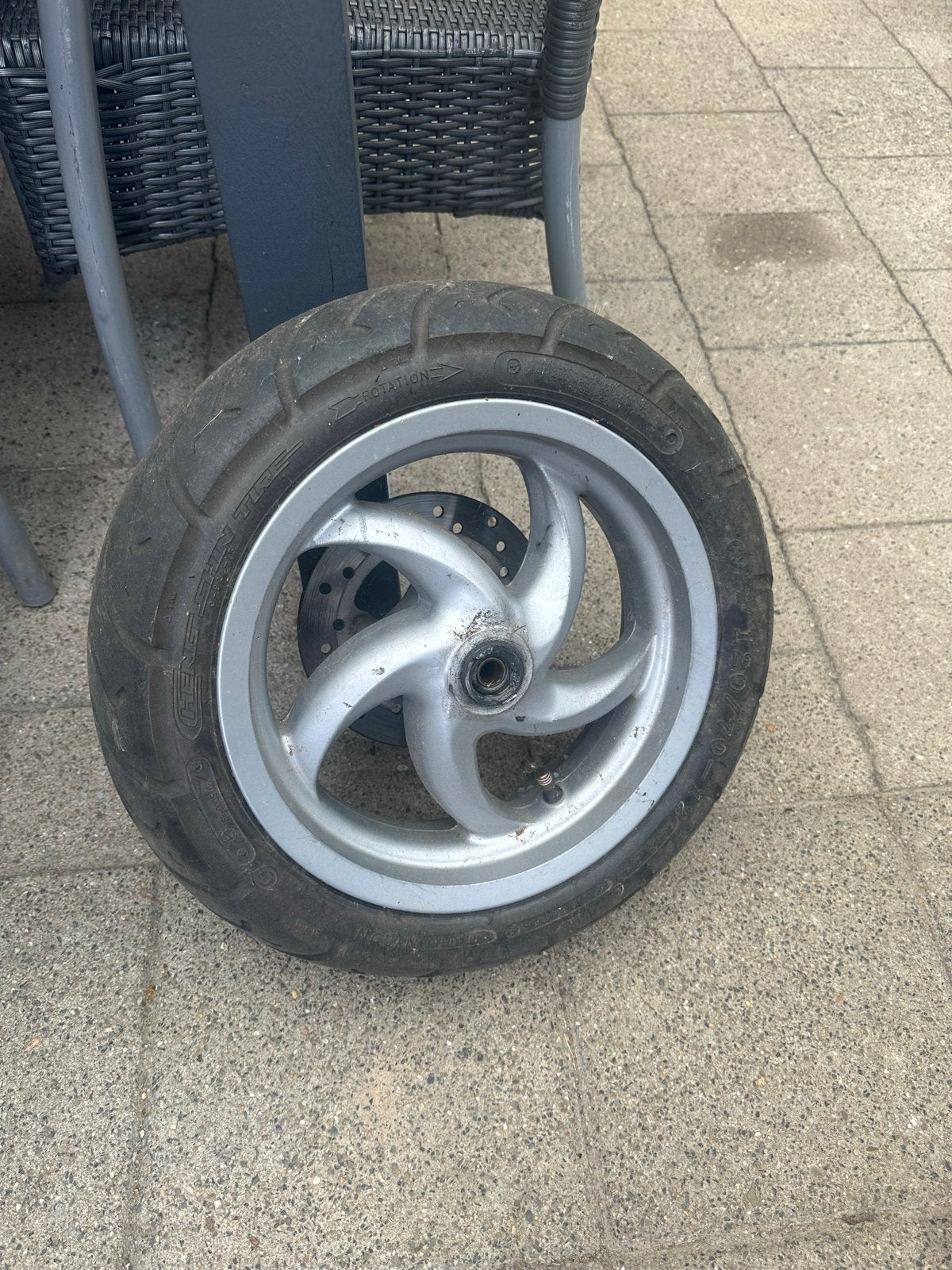 Piaggio Fly voorwiel met velg en schijf, Ophalen of Verzenden, Gebruikt, Overige typen, Piaggio
