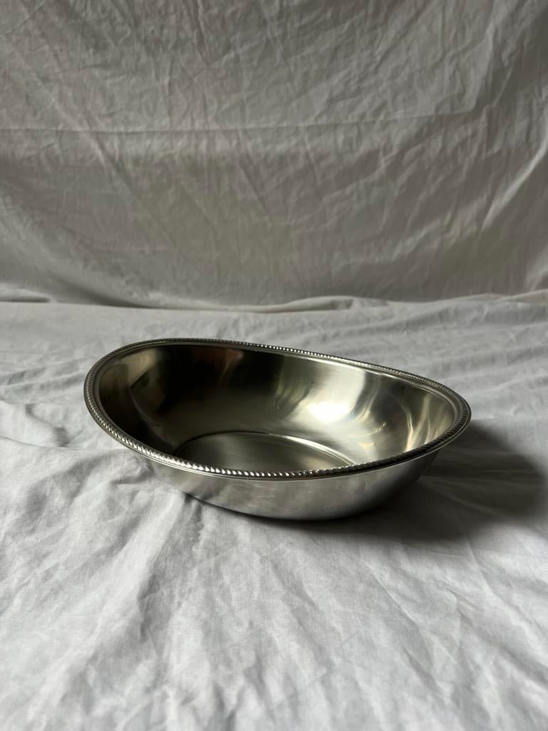 Vintage Italiaanse Alfra Alessi RVS design schaal, Ophalen, Overige materialen, Overige stijlen, Schaal of Schalen