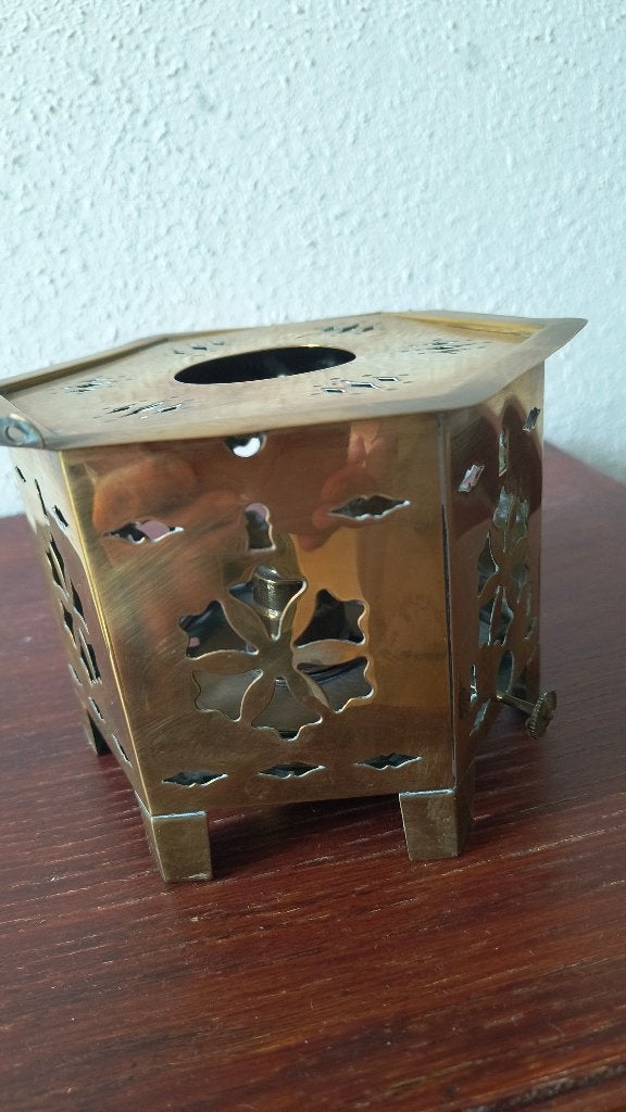 Koperen of messing theelichtje. Brocante. Vintage., Ophalen