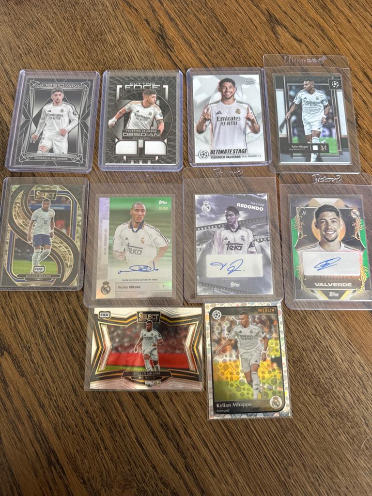 Voetbal Spelerskaarten Collectie - Real Madrid & Mbappé, Ophalen of Verzenden, Zo goed als nieuw, Buitenlandse clubs, Spelerskaart