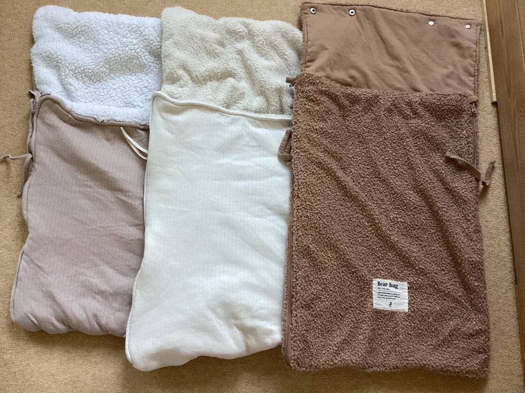 3 teddy warme (voeten) zakken voor de Maxi Cosy /babywagen, Kinderen en Baby's, Ophalen of Verzenden, Voetenzak, Dubbele rits