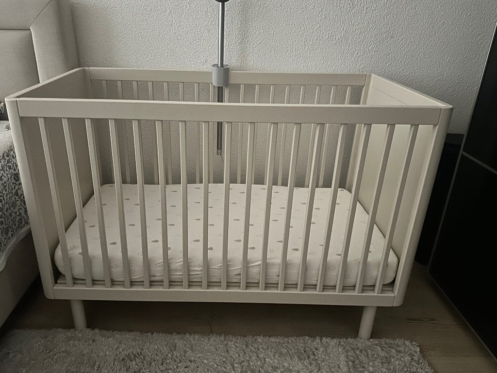 Kidsmill Ridgr Ledikant 60x120cm + matras  Zo goed als nieuw, Ophalen, Zo goed als nieuw, Minder dan 140 cm, Matras