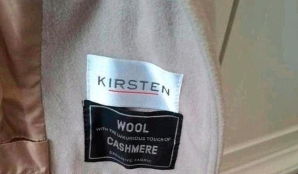 Kirsten wollen jas met cashmere–beige–maat L–luxe l, Beige, Maat 42/44 (L), Ophalen of Verzenden, Zo goed als nieuw