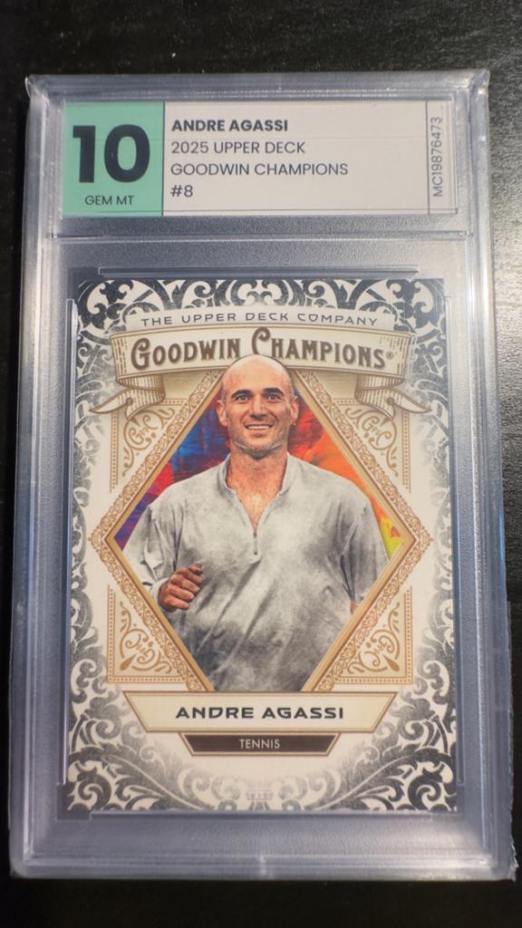 Andre Agassi 2025 Upper Deck Goodwin Champions #8 GEM MT 10, Ophalen of Verzenden, Nieuw, Overige sporten, Spelerskaart