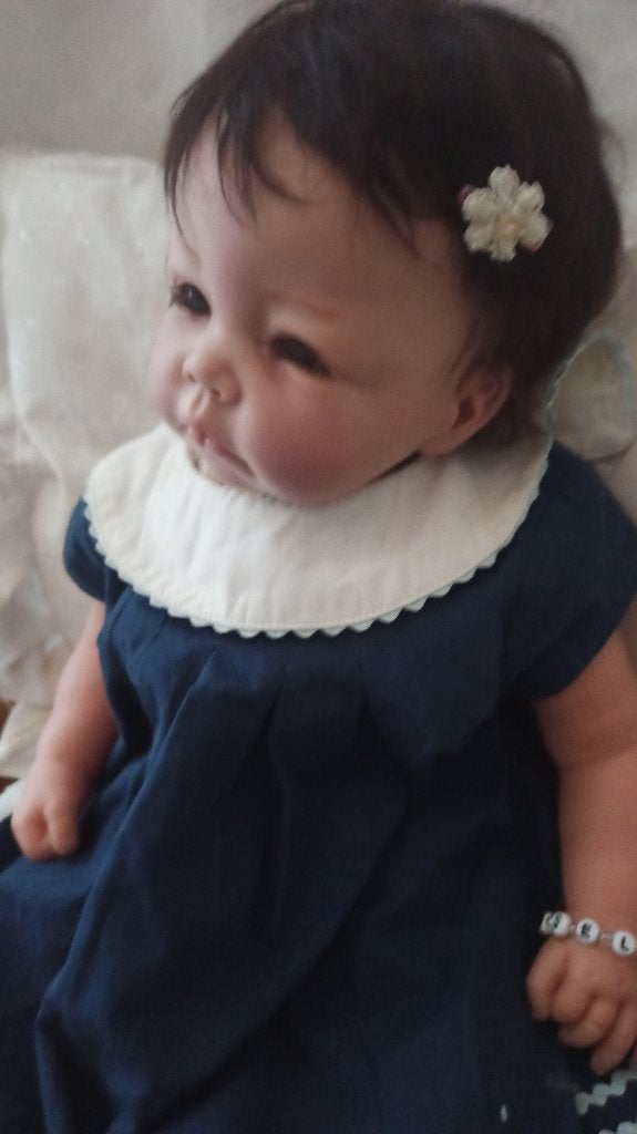 Reborn pop Giselle ( Elly Knoops) uit Amerika, Verzamelen, Ophalen of Verzenden, Zo goed als nieuw, Pop