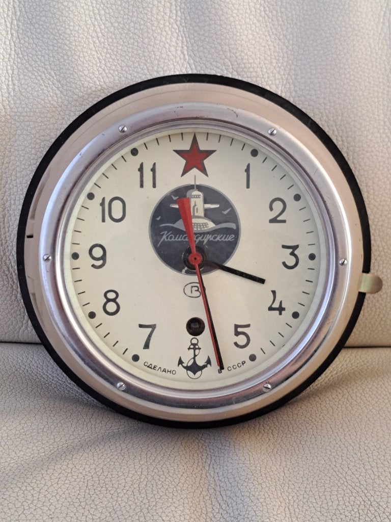 Originele Russische CCCP Marine Clock Onderzeeboot klok, Ophalen of Verzenden, Gebruikt, Gebruiksvoorwerp