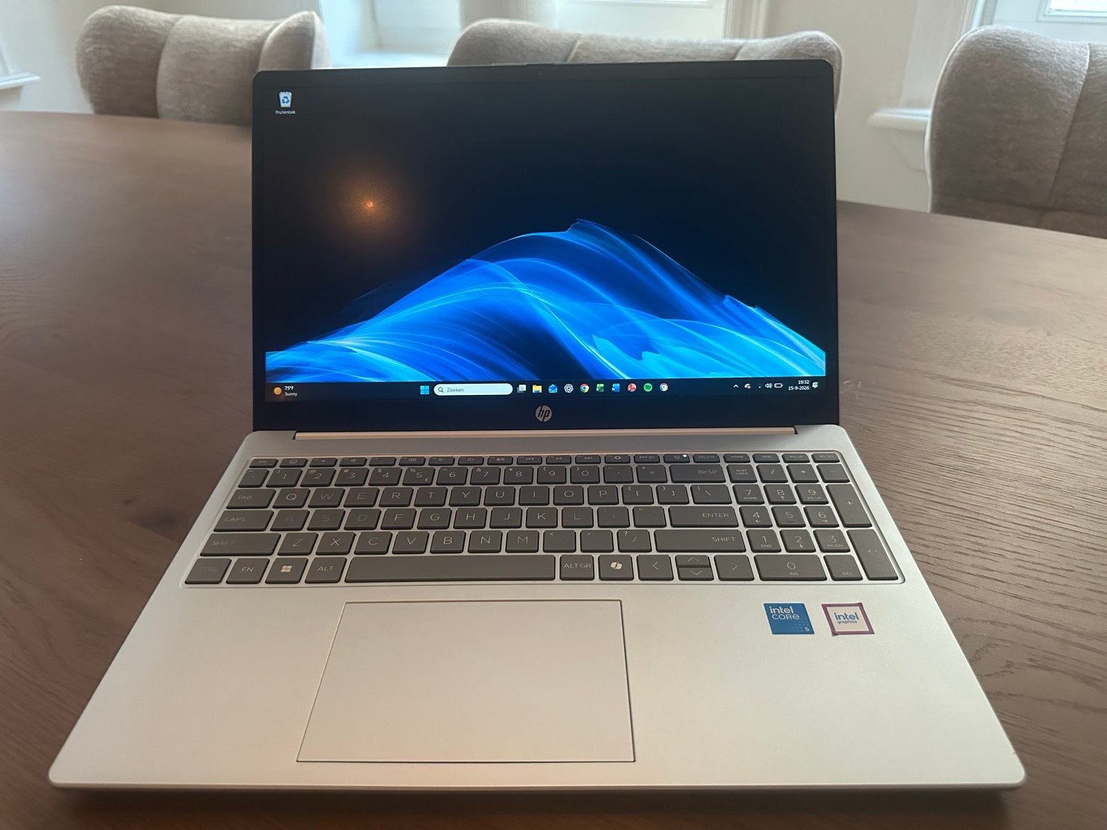 HP Laptop 15-fd0653nd - Intel Core 5, 16GB RAM, 512GB SSD, Met videokaart, Ophalen of Verzenden, Zo goed als nieuw, SSD