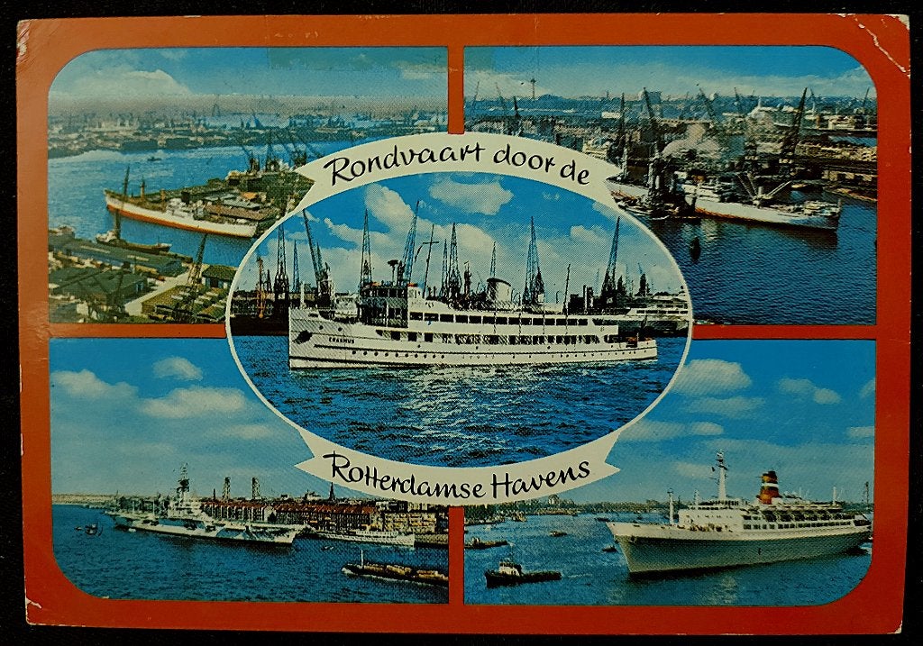 rondvaart door de oude rotterdamse havens - 1982, Ophalen of Verzenden, 1960 tot 1980, Gelopen, Zuid-Holland