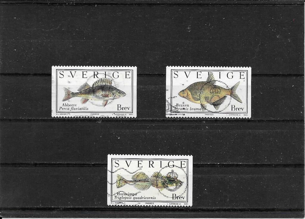 Zweden vissen, Ophalen of Verzenden, Zweden, Gestempeld