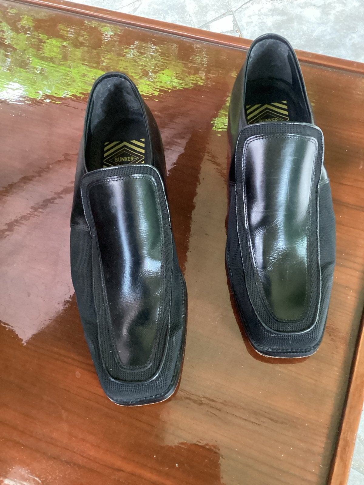 Zwarte Bunker Loafers - leder maat 45, Ophalen of Verzenden, Zo goed als nieuw, Zwart, Loafers
