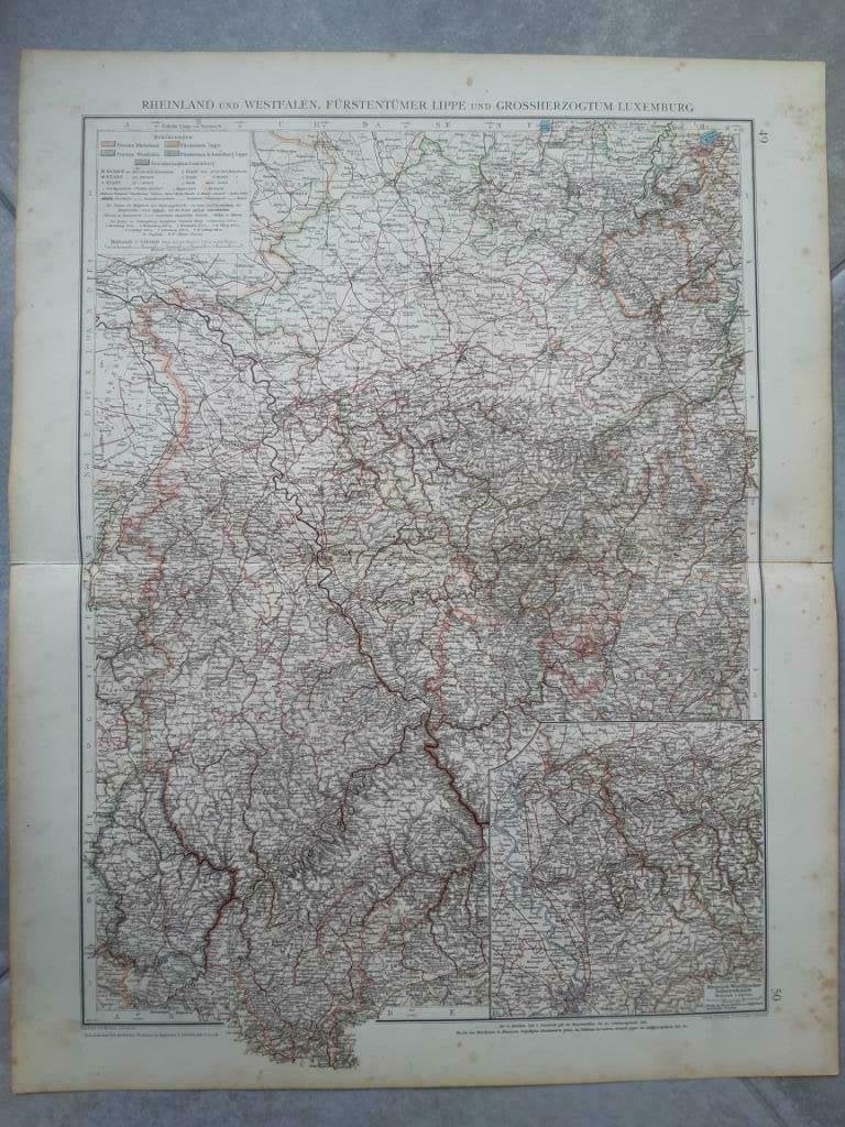 49-50 / West Duitsland en Luxemburg Litho uit 1899, Ophalen of Verzenden