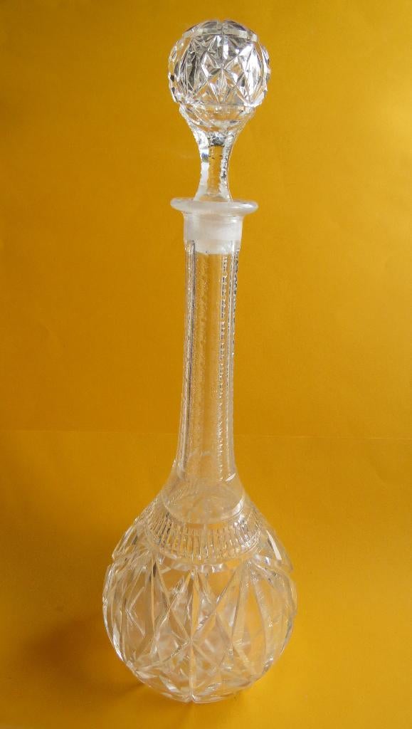 Antieke Engelse Victoriaanse "shaft & globe" karaf 1860-1870, Ophalen of Verzenden