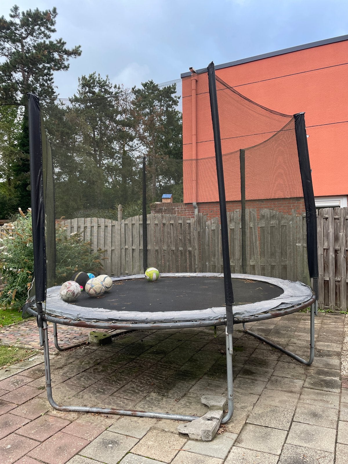 Grote trampoline met veiligheidsnet, Ophalen, Gebruikt