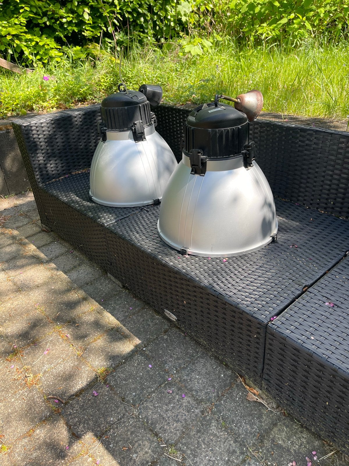 2x Industriële Hanglampen E27 Max 100W - Made in Italy, Ophalen, Gebruikt