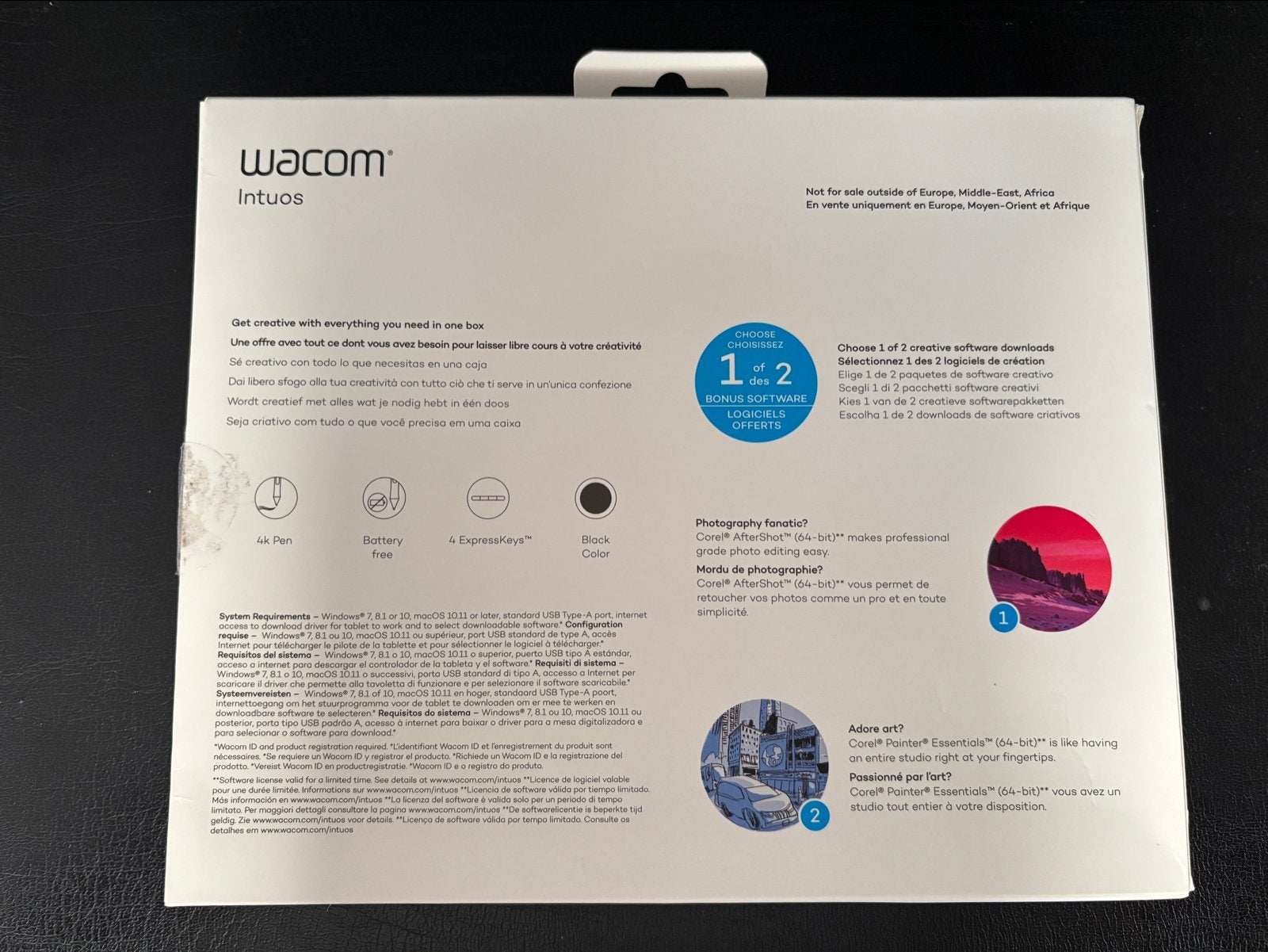 Wacom Intuos S Creative Pen Tablet, Computers en Software, Tekentablets, Ophalen of Verzenden, Zo goed als nieuw, Bedraad