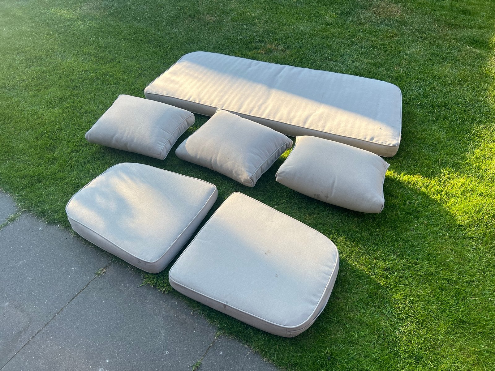 Set van 6 tuinkussens voor loungeset, Tuin en Terras, Tuinmeubel-accessoires, Ophalen, Gebruikt