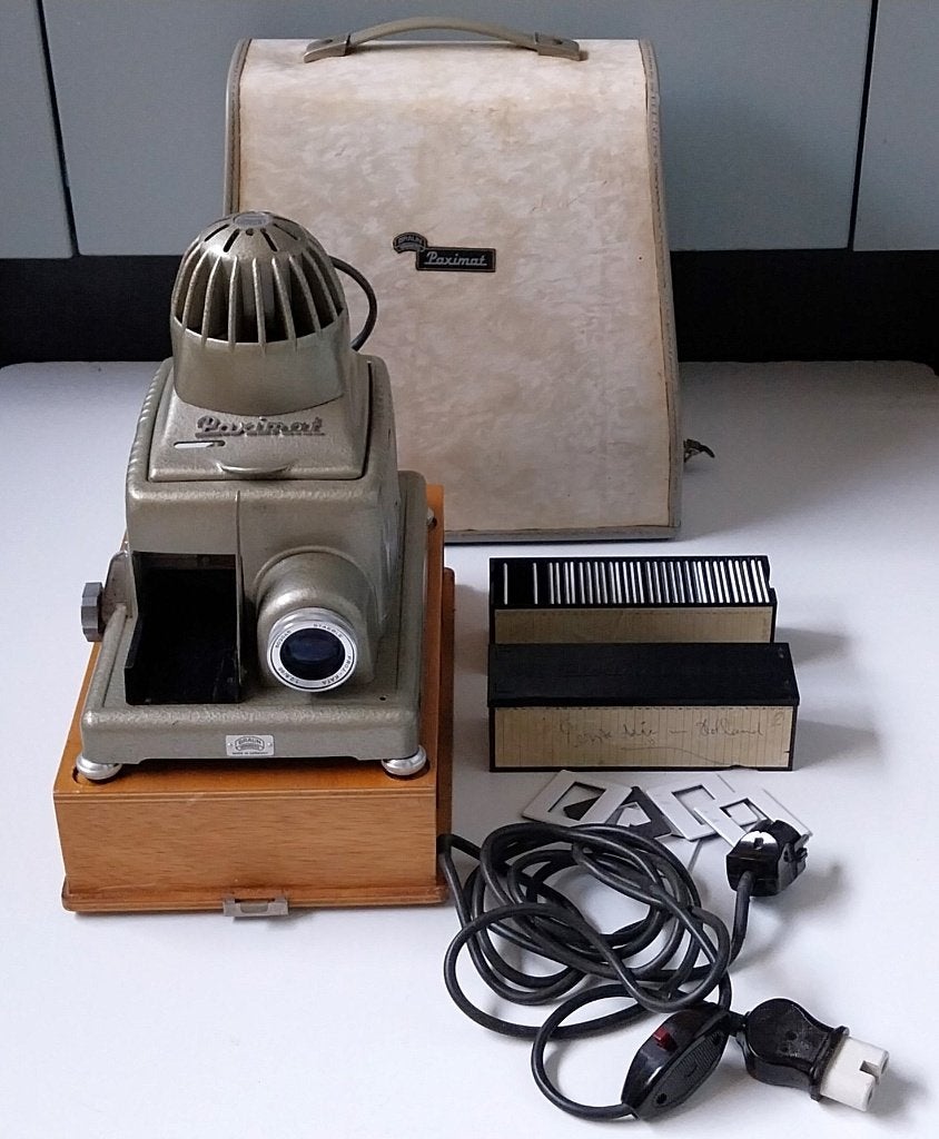 Complete Braun Paximat Diaprojector, jaren 50-60, Ophalen of Verzenden, Gebruikt
