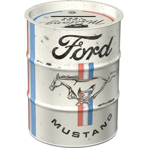Ford Mustang logo reclame spaarpot van metaal deco, Verzamelen, Ophalen of Verzenden, Nieuw, Auto's