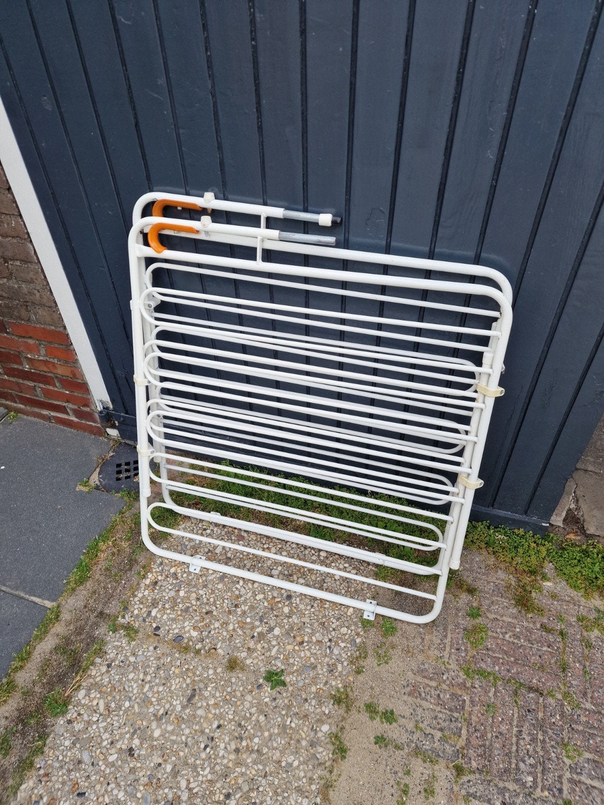 2 metalen traphekjes.  Verstelbaar, Ophalen, Gebruikt, 100 tot 115 cm, Metaal of IJzer