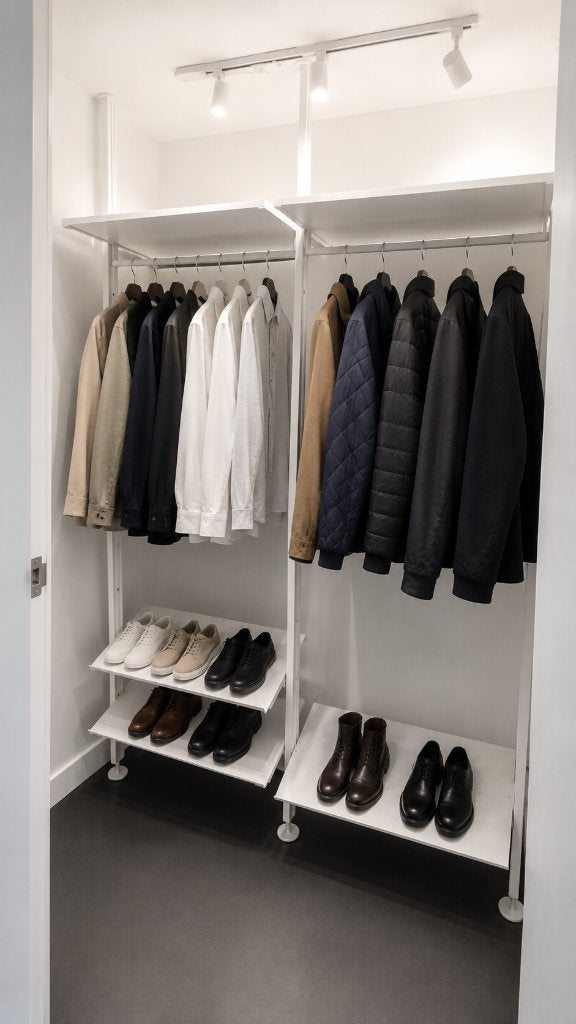 IKEA ELVARLI Kleding- en schoenenkast (modulair,  wit), Ophalen, Zo goed als nieuw, 25 tot 50 cm, 200 cm of meer