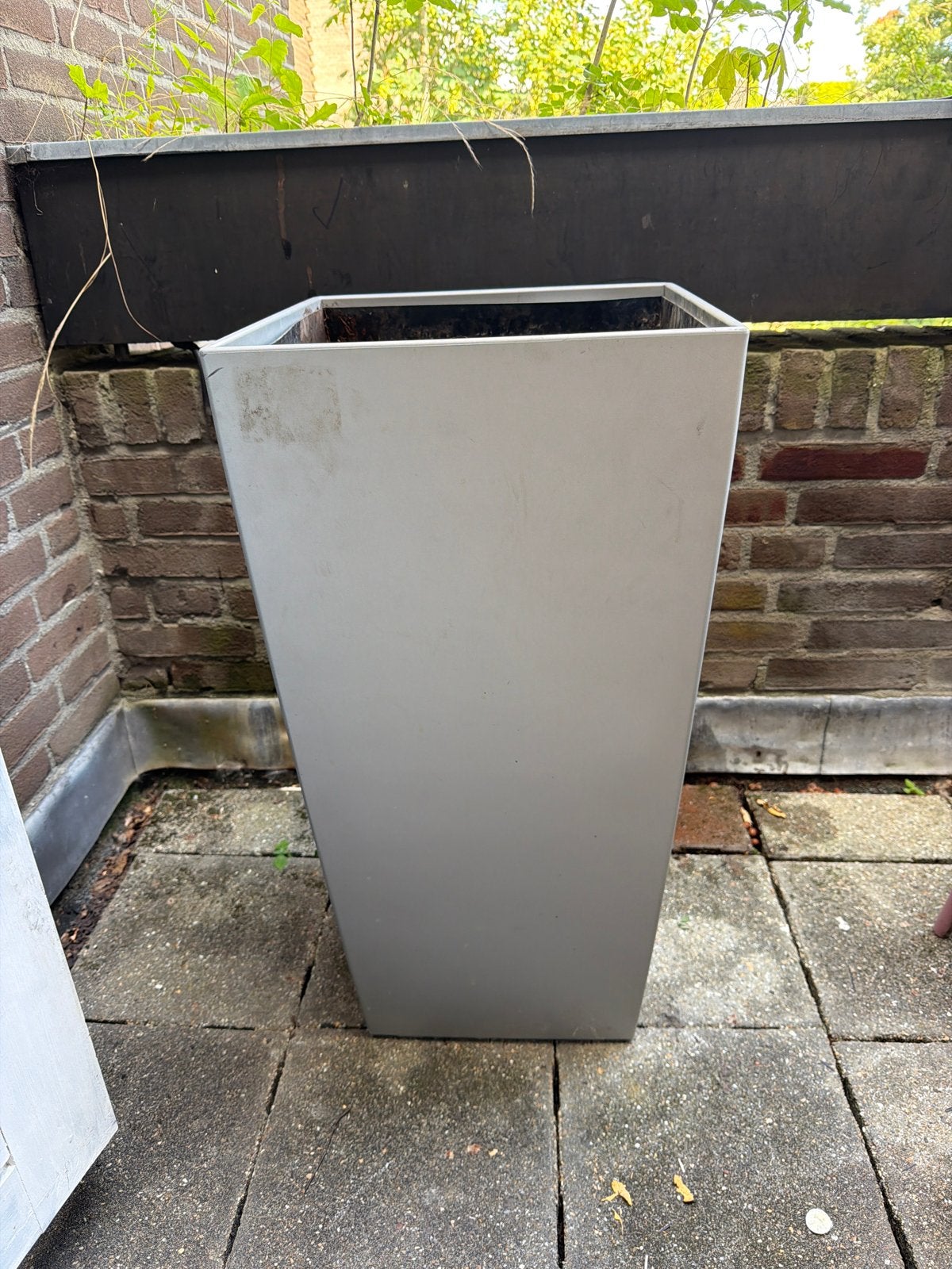 Grote zilverkleurige hydrocultuur bloempot, Ophalen, Gebruikt, Minder dan 60 cm, Vierkant
