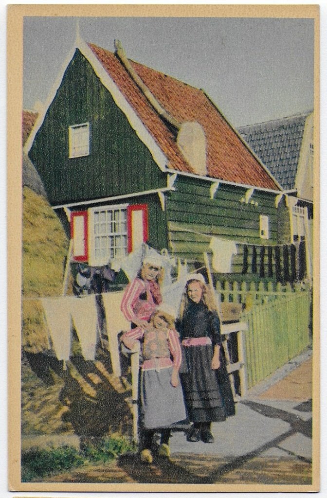 Marken Klederdracht Oude Ongelopen Ansichtkaart ( B1886 ), Ophalen of Verzenden, 1940 tot 1960, Ongelopen, Noord-Holland
