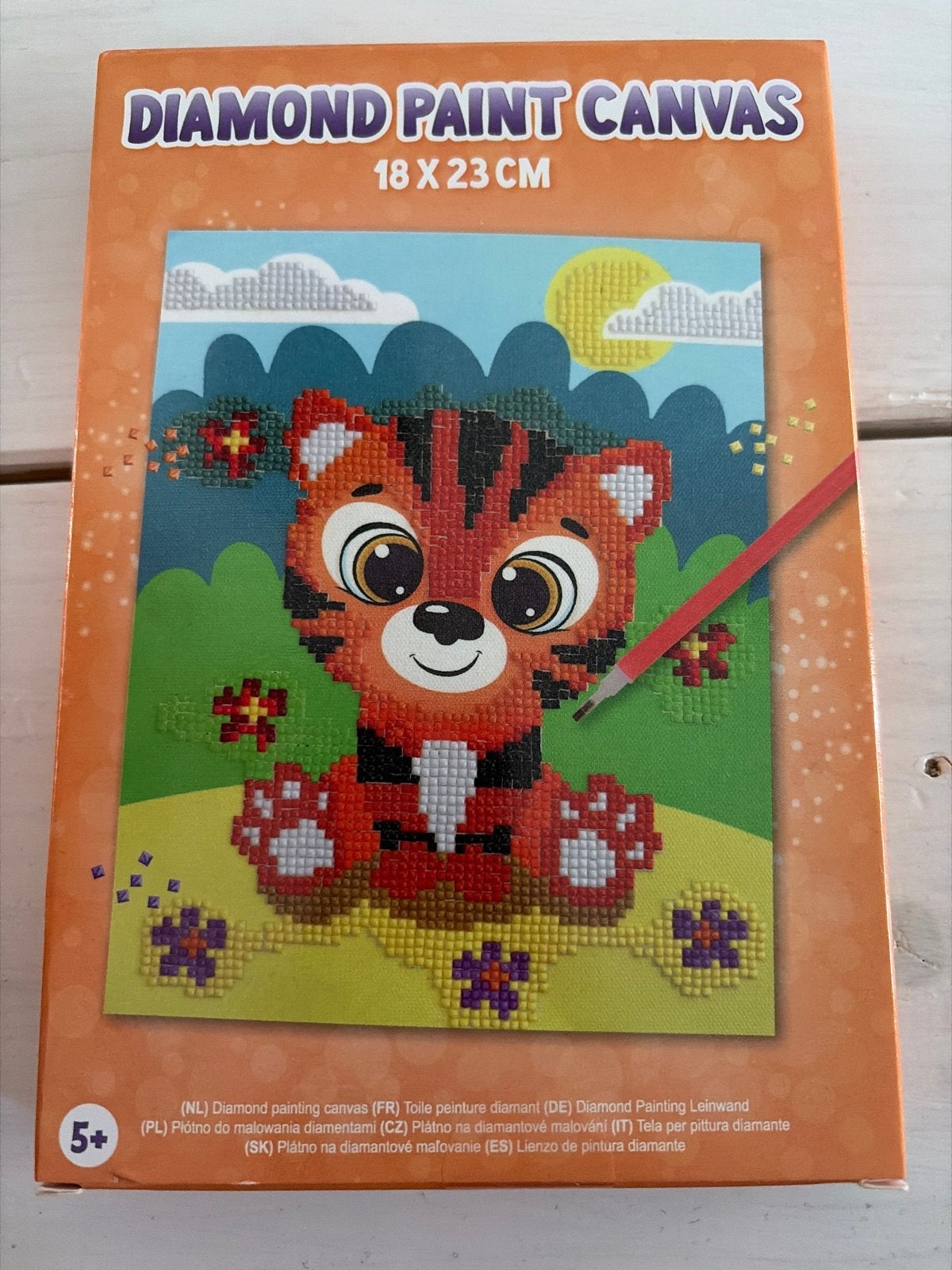 Diamond Painting Canvas Tijger 18x23 cm, Ophalen, Nieuw, Meerkleurig, Kunststof
