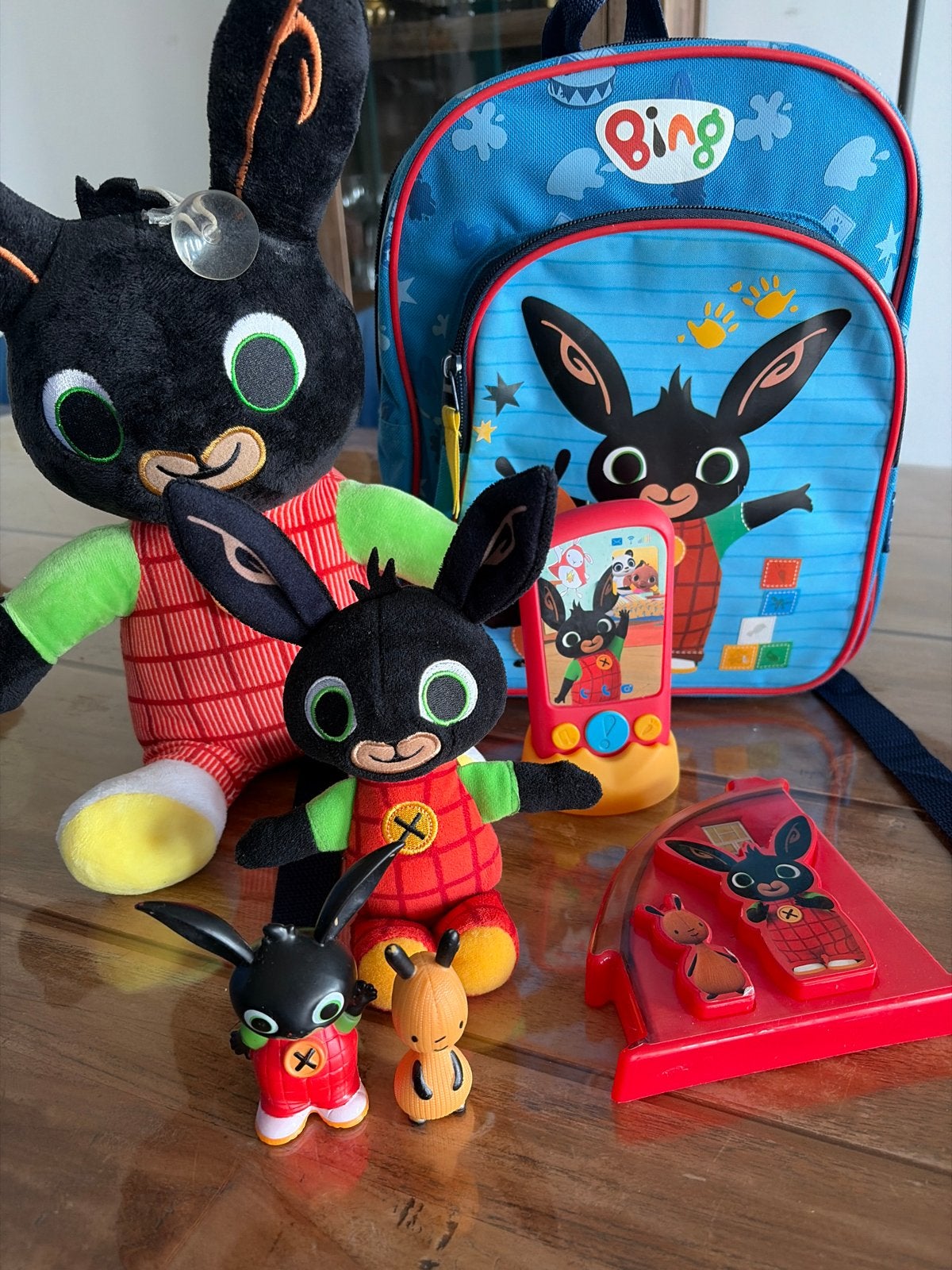Bing Konijn Knuffels, Rugzak en Speelgoed Set, Gebruikt, Overige merken, Overige karakters, Konijn