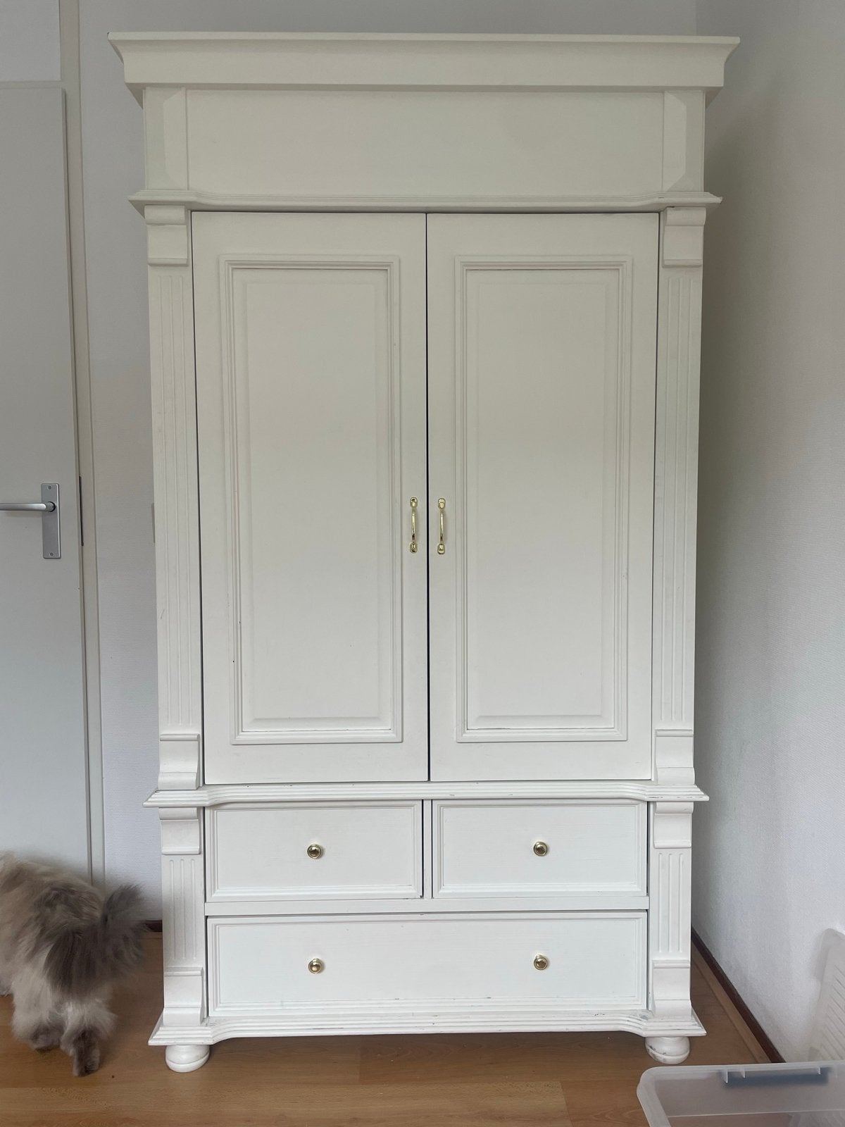 Witte kledingkast - 190 x 110 x 50 cm, Ophalen, Gebruikt, 150 tot 200 cm, 25 tot 50 cm