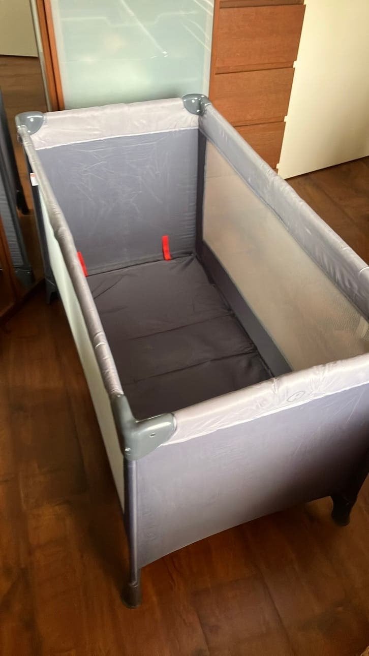Prenatal campingbedje matras en reistas, Caravans en Kamperen, Ophalen of Verzenden, Gebruikt