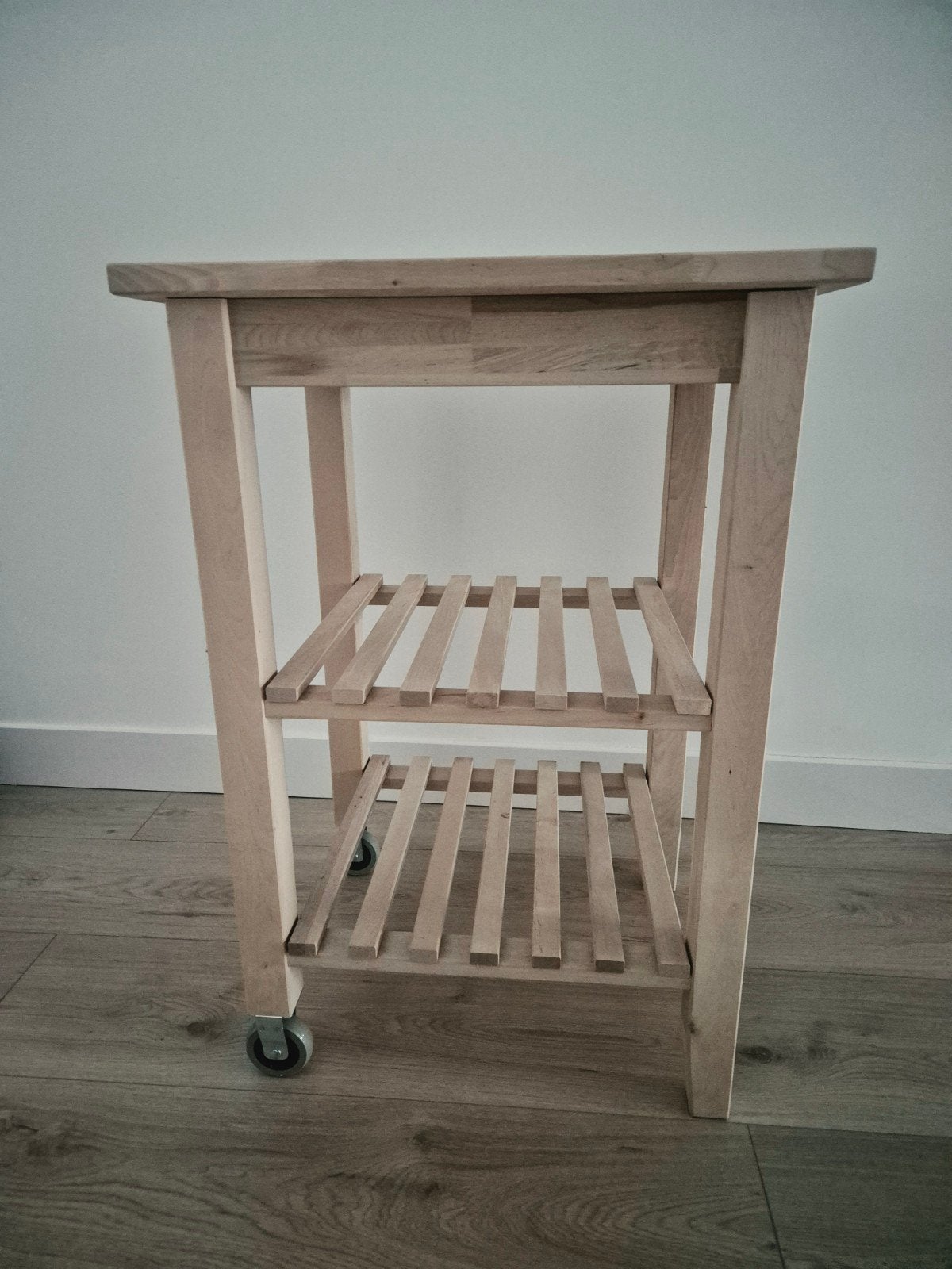IKEA BEKVÄM roltafel – berkenhout – 58 x 50 cm, Ophalen, Bruin, 50 tot 100 cm, Zo goed als nieuw