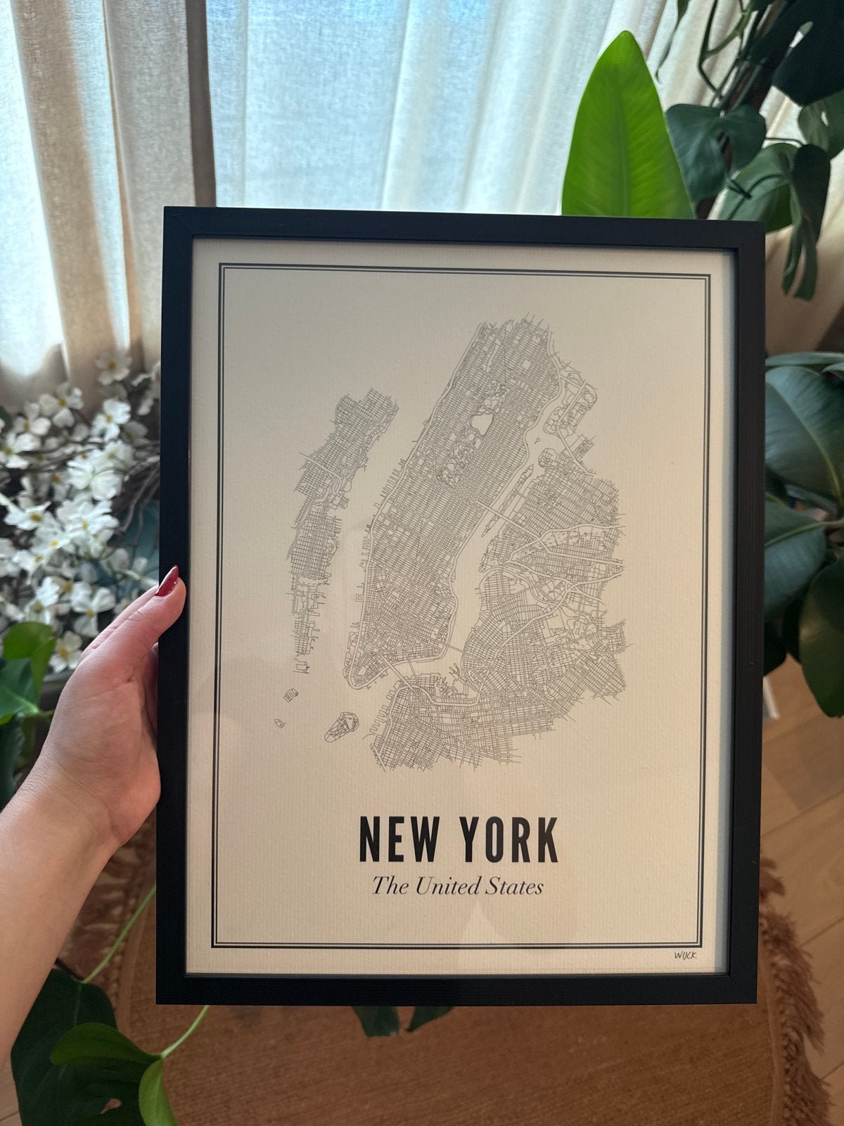 New York poster Wijck - 30x40 cm - Ingelijst, Minder dan 50 cm, Ophalen of Verzenden, 5 – 50, Print