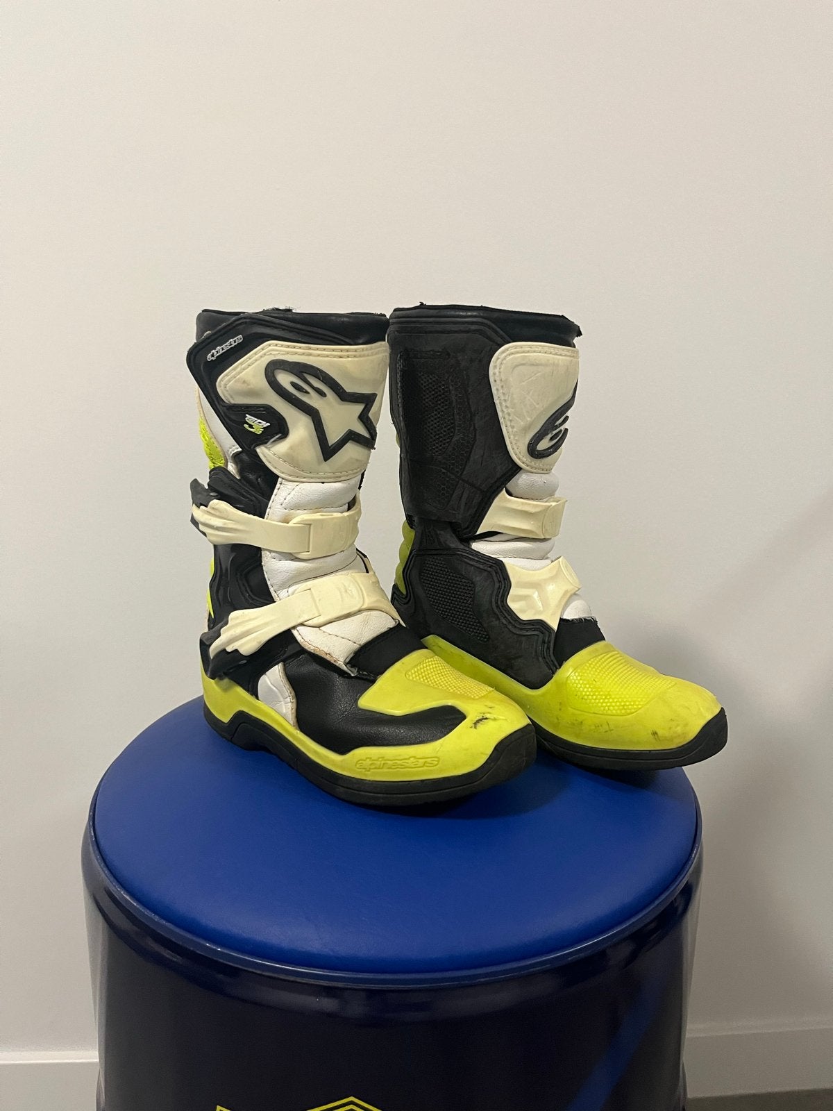 Alpinestars Tech S3 Youth crosslaarzen geel/zwart/wit mt 33, Motoren, Kleding | Motorkleding, Ophalen of Verzenden, Tweedehands