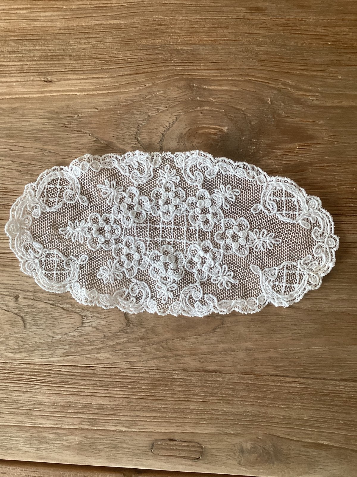 Antiek kleedje - gekantklost - 17,5x9cm - handwerk -, Antiek en Kunst, Ophalen of Verzenden