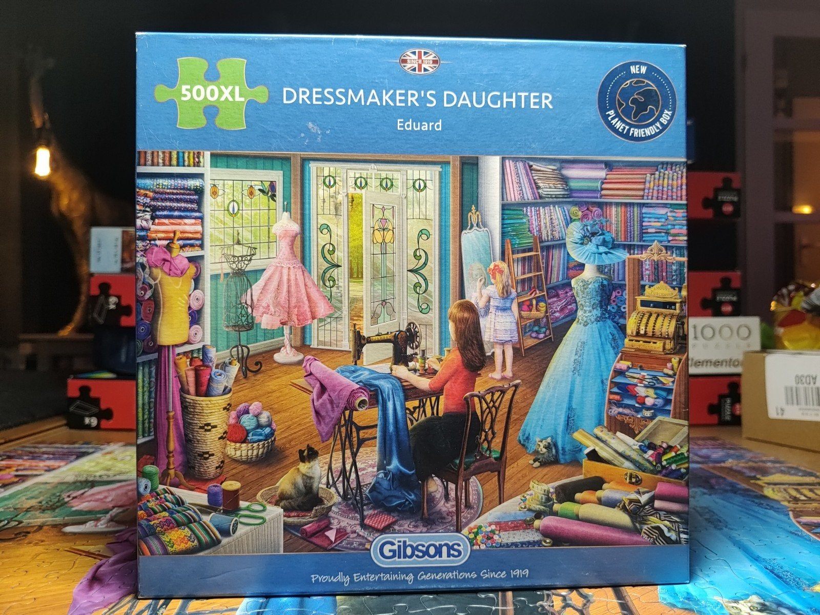 Gibsons puzzel 500 XL stukjes Dressmakers Daughter, Hobby en Vrije tijd, Denksport en Puzzels, Ophalen of Verzenden, 500 t/m 1500 stukjes