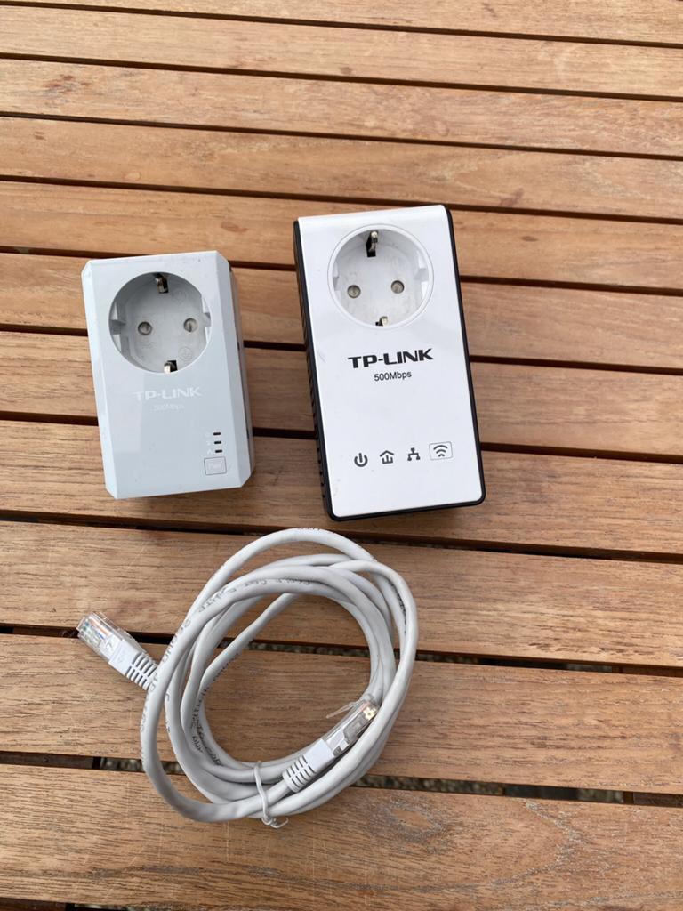 TP-Link Powerline Adapters (2 stuks) met Ethernetkabel, Ophalen of Verzenden, Zo goed als nieuw